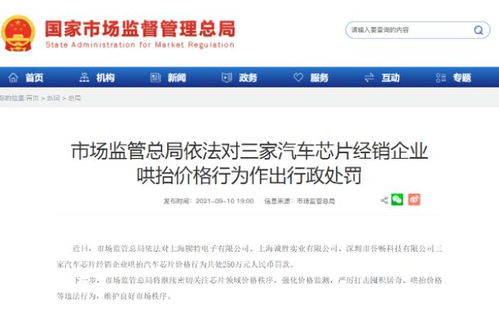 芯片價格暴漲引關(guān)注 三家經(jīng)銷商因10元芯片賣400元被罰250萬元，網(wǎng)絡(luò)技術(shù)服務(wù)成監(jiān)管利器